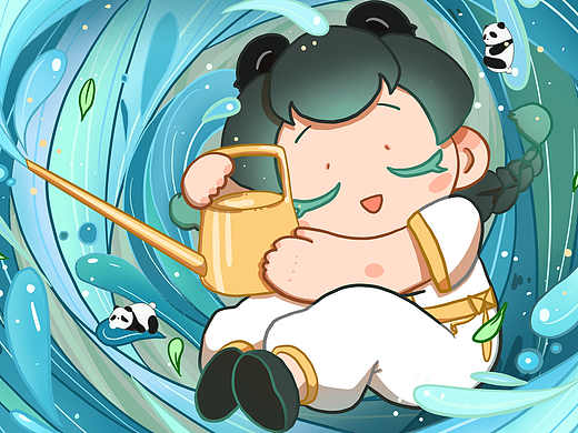 小甜芙|天府文创IP设计|茶艺