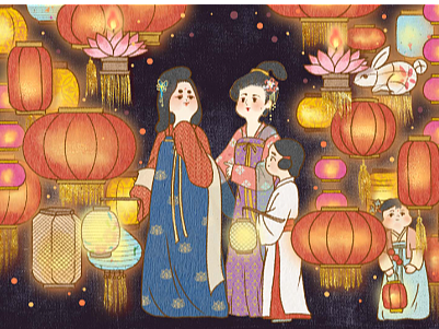 动态插画-元宵佳节上元节