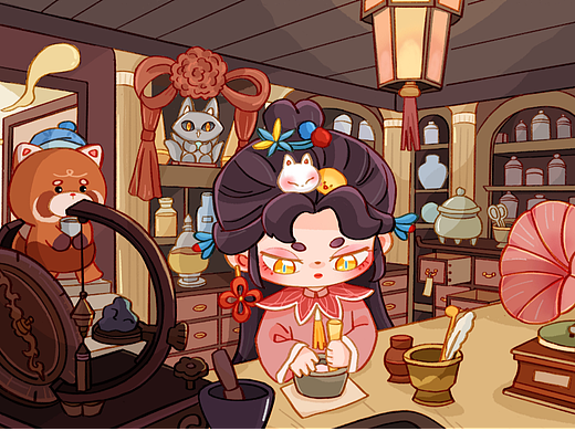 魔法主题中式幻术魔女