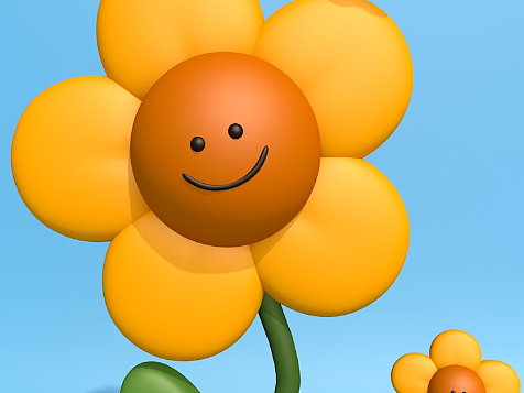 C4D小品-治愈花朵壁纸