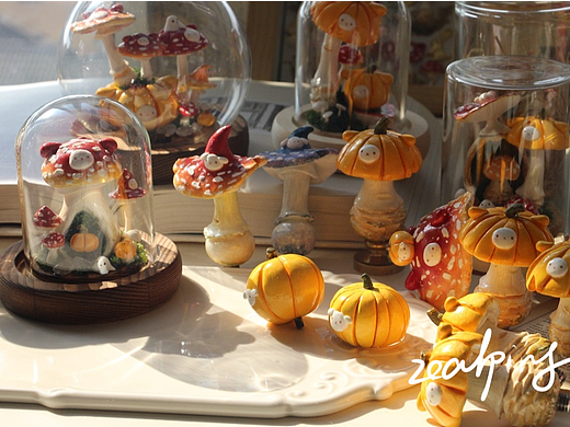 万圣节限定 南瓜蘑菇兔植物标本