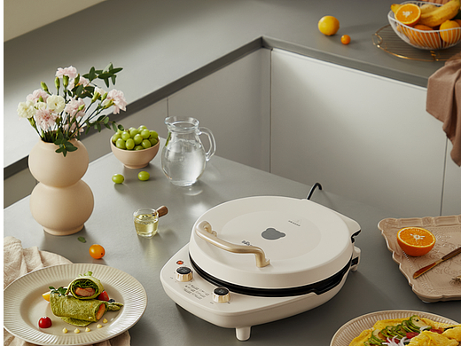 小熊电饼铛平面拍摄