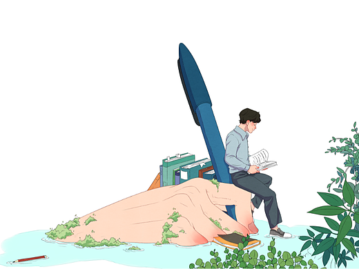 中学生之友连载插画
