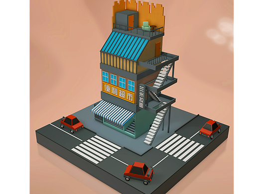 小楼模型