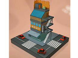 小楼模型