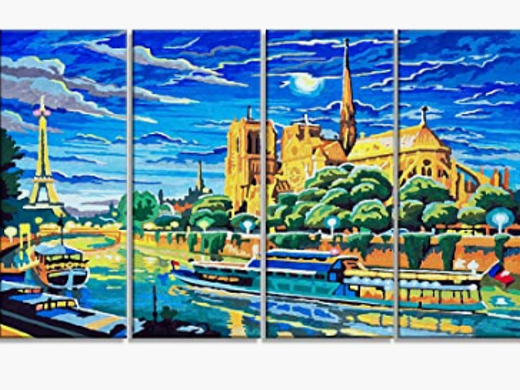 法国乡村风景帆布艺术印刷品