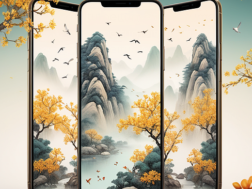 AI绘图。山水画