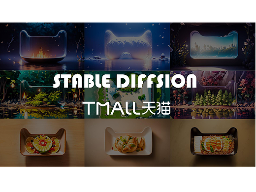 stable diffsion 品牌练习 天猫创意猫头