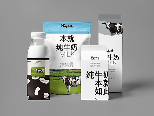纯牛奶包装设计