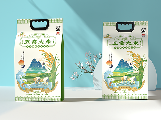五常大米包装设计 赵家小稻 