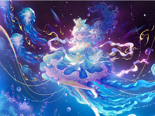 深海精灵|唯美插画