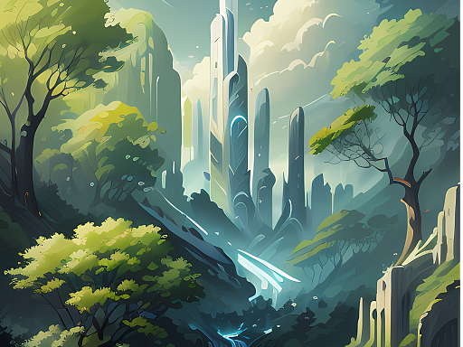 手机壁纸【科幻生态建筑】插画 第1弹