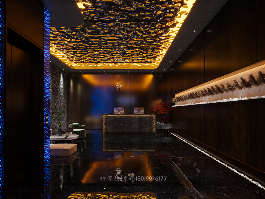 足浴店效果图