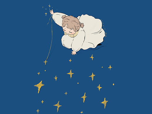 给天空缝上星星（个人主页-ZNjM4Mjk2NDg=） - 艺术插画 - 站酷设计师卡忞sama原创素材 - 站酷ZCOOL