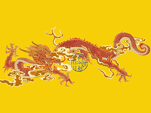 龙兴大吉国潮包装插画设计