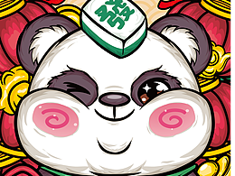 国潮插画 熊猫多多
