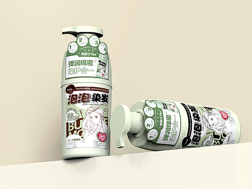 泡泡染发系列—包装设计