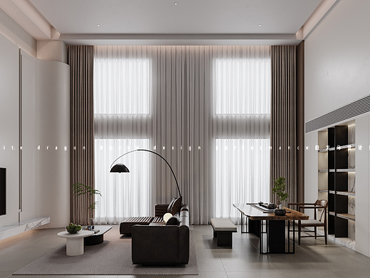 现代客餐厅—白龙马效果图（个人主页-ZNjY2MjQwOTY=） - 家装设计 - 站酷设计师白龙马效果图小雪原创素材 - 站酷ZCOOL