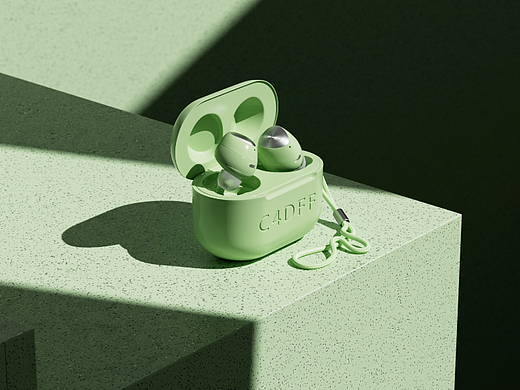 小清新藍(lán)牙耳機(jī)（Small fresh bluetooth headset）（個人主頁-ZNjM0MTQ1ODA=） - 場景 - 站酷設(shè)計師正在此間原創(chuàng)素材 - 站酷ZCOOL