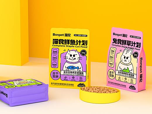 Bonpet蹦宠丨宠物趣味猫狗兔粮包装设计