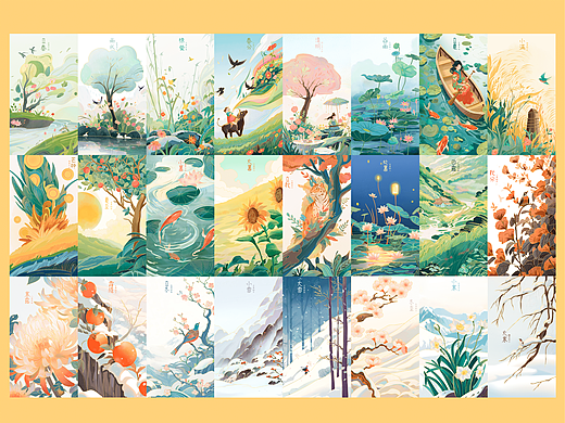 二十四节气插画合集
