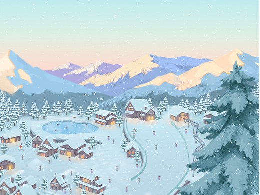 动态插画-冬雪