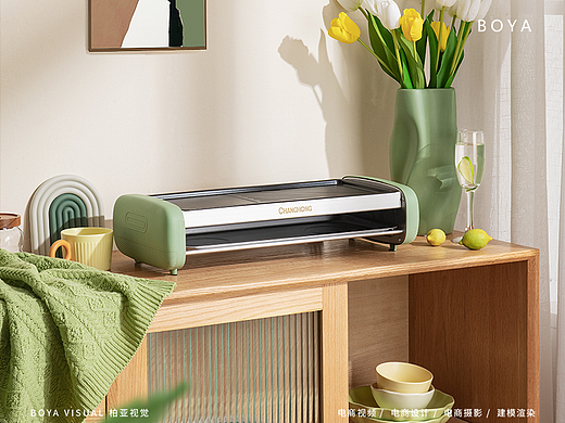 厨房美学｜多功能电烤盘视频 X BOYA 视觉创作