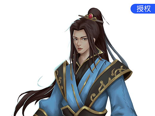 人物立绘之古风武士全身