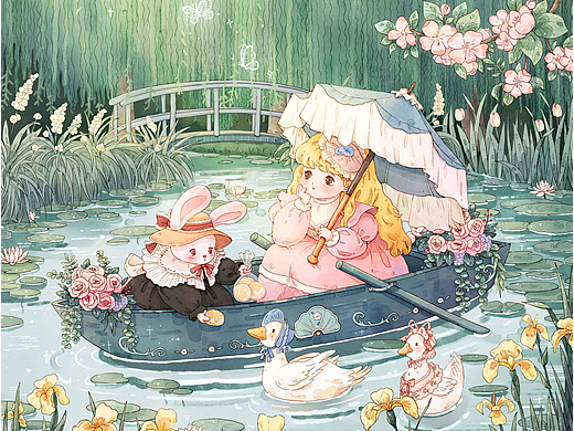 花园里——游湖