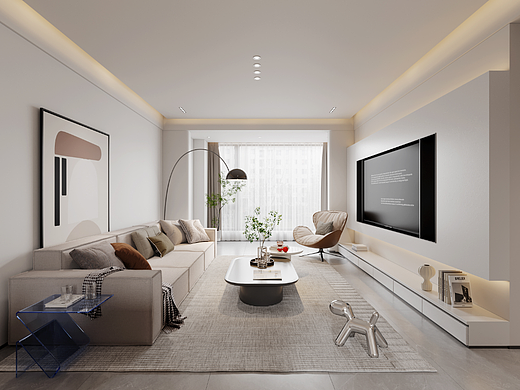 近期效果图作品——奶油风客餐厅（个人主页-ZNjU3NDU0NzI=） - 家装设计 - 站酷设计师yolo7yolo原创素材 - 站酷ZCOOL