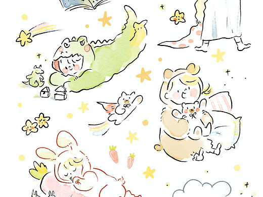 原创贴纸 ｜ 睡衣派对