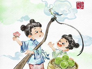 二十四节气 美食系列插画