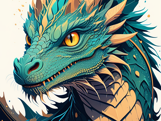 一条气吞山河的龙