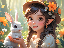 花仙子与小白兔