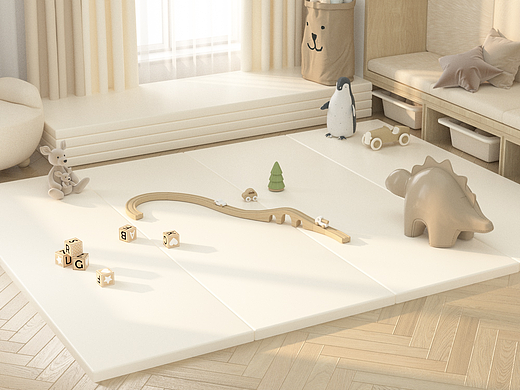 儿童爬行垫渲染作品