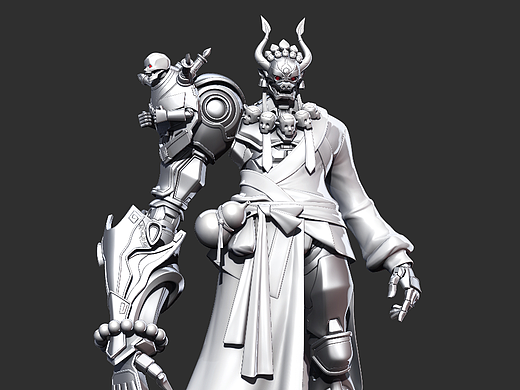 藏传佛教机械角色练习-高模