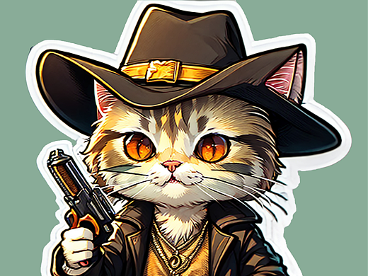 职业猫头像-牛仔猫（个人主页-ZNjUzODg2MDA=） - 儿童插画 - 站酷设计师木槿设计_Keesa原创素材 - 站酷ZCOOL