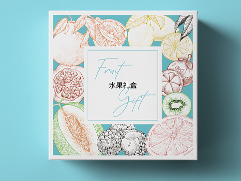 阿柒设计x清新点绘水果礼盒