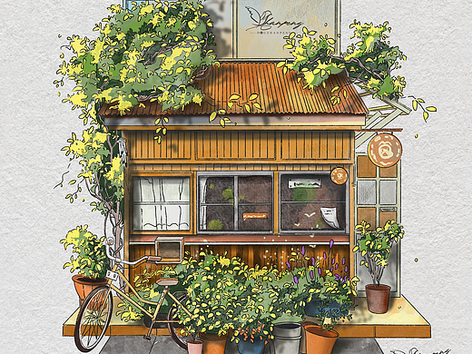 小屋手绘练习（个人主页-ZNjg2MDYyMjQ=） - 创作习作 - 站酷设计师窦占鹏原创素材 - 站酷ZCOOL