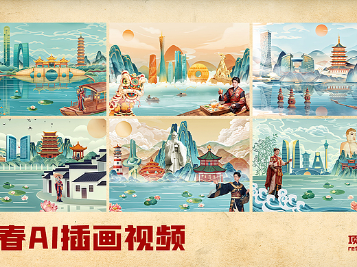 AIGC辅助新春年味插画视频