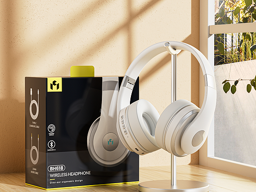 头戴耳机车图渲染