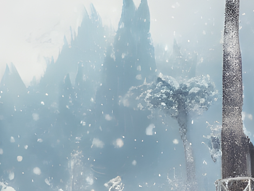 清冷的雪景