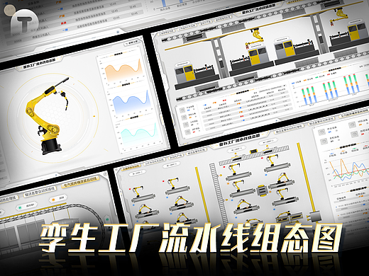 工厂设备生产流水线组态监控界面 | 图扑数字孪生