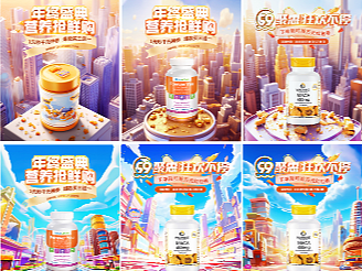 AI+C4D电商活动KV海报