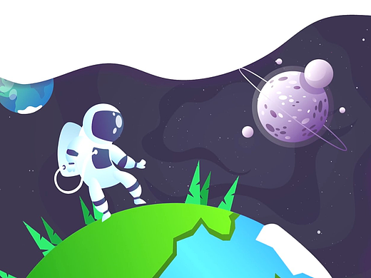 MG动画  -《Space EXPLORING》动态海报设计