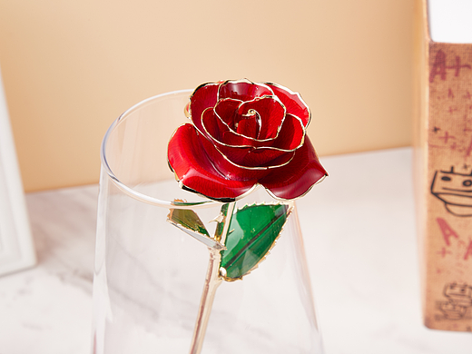 金属玫瑰花产品拍摄