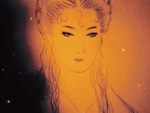 古风手绘画画-仕女图 