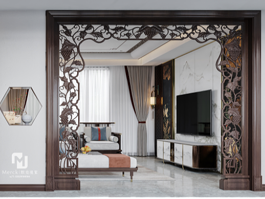 默克视觉新作｜新中式客餐厅