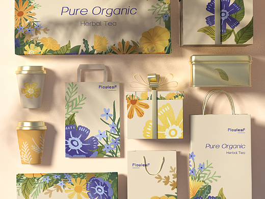 花茶包裝插畫(huà)（個(gè)人主頁(yè)-ZNjA1ODA2NTY=） - 創(chuàng)作習(xí)作 - 站酷設(shè)計(jì)師落夏特欣原創(chuàng)素材 - 站酷ZCOOL
