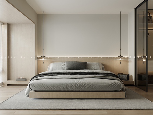 现代极简家装设计——白龙马效果图女